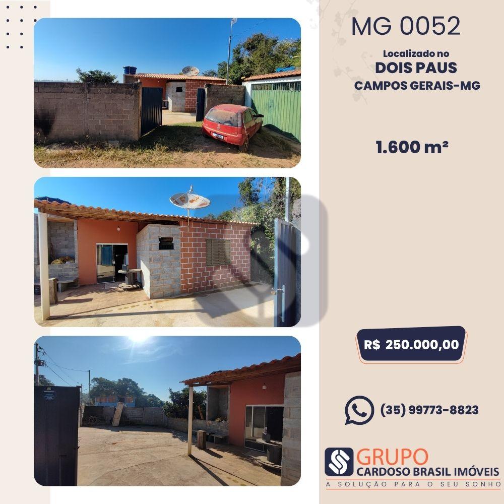 Rancho em Dois Paus - Campos Gerais - MG